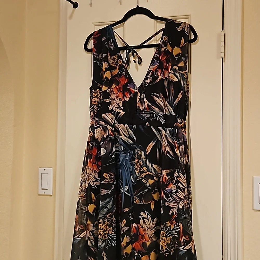 Brand unknown Long Black Floral Sundress Size 2xl - Picture 8 of 11